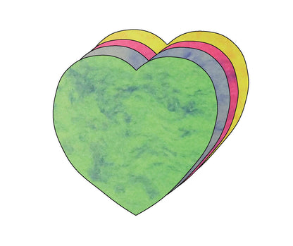 SHAPES ETC. Heart Marble Assorted Color Creative Cut-Outs, 5.5"
