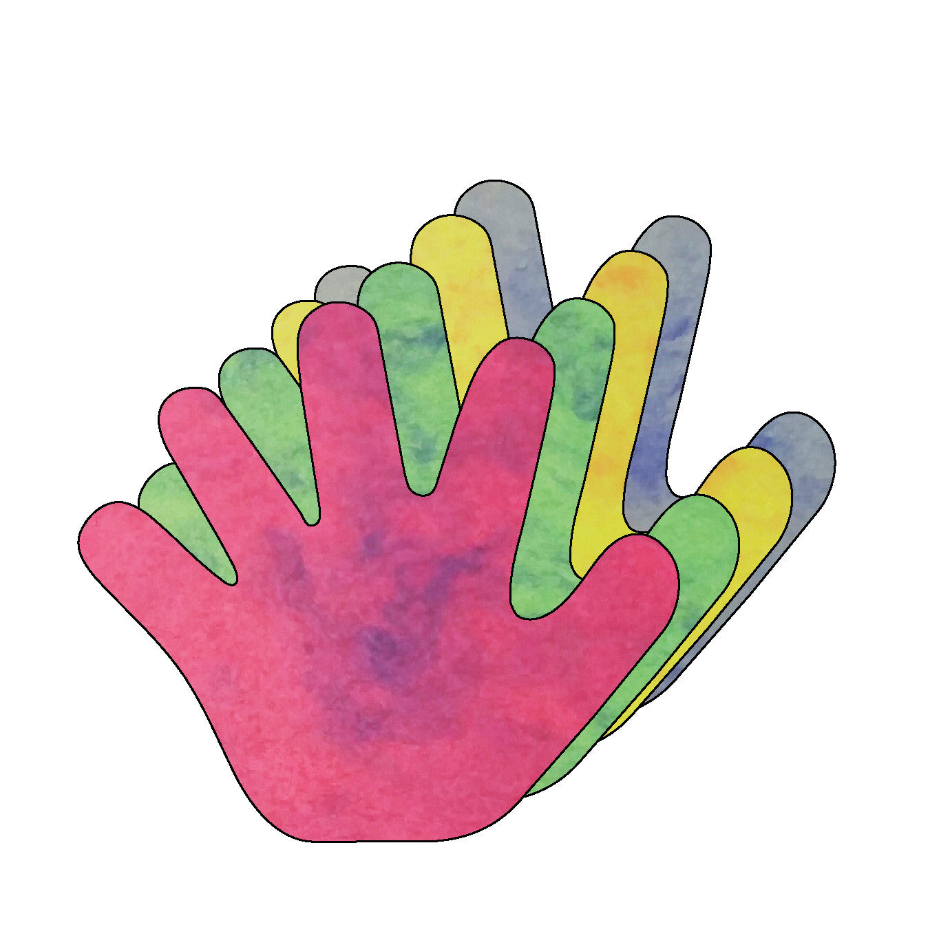 SHAPES ETC. Hand Marble Assorted Colors Creative Cut-Outs, 5.5"