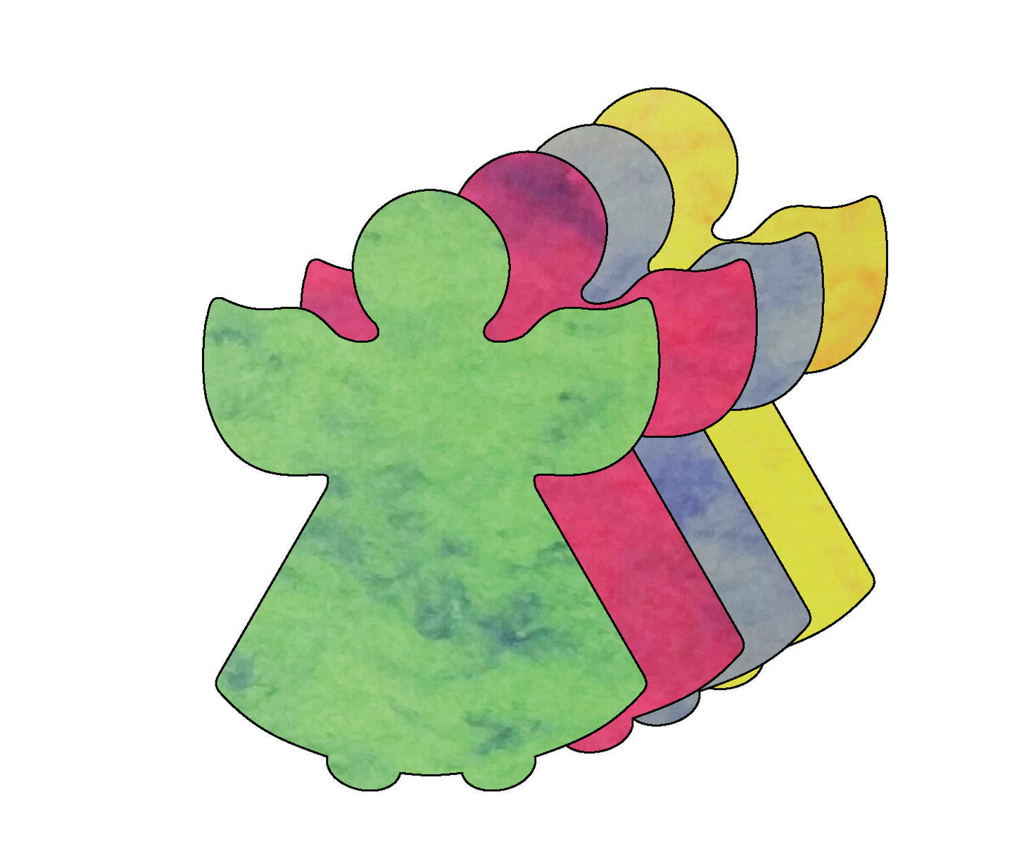 SHAPES ETC.  Angel Cut-Out Large Marble Assorted