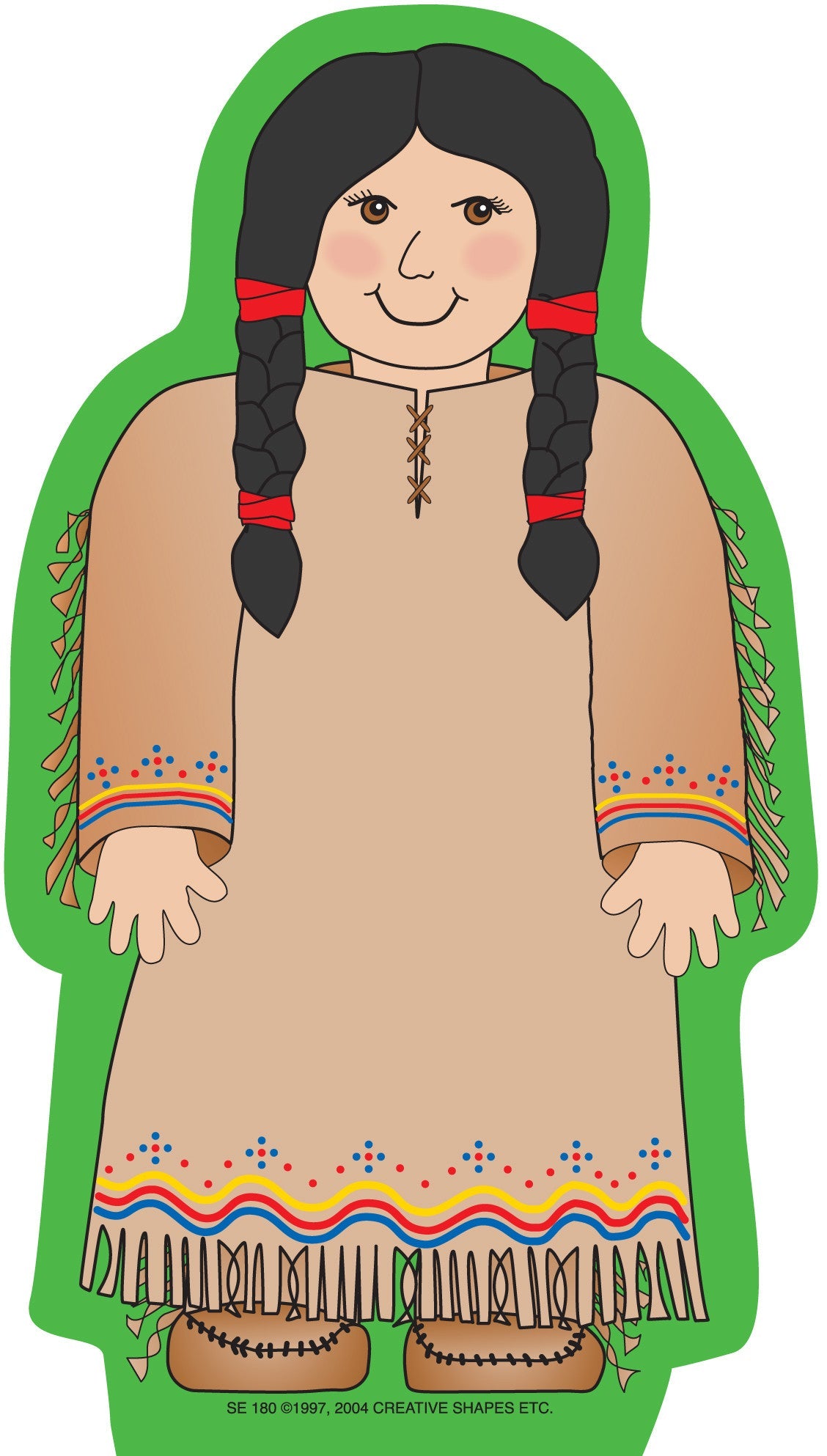 SHAPES ETC. Large Notepad - Native American Girl