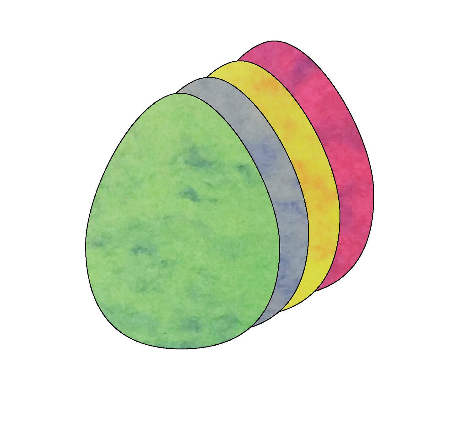 SHAPES ETC. Egg Marble Assorted Color Creative Cut-Outs- 5.5"