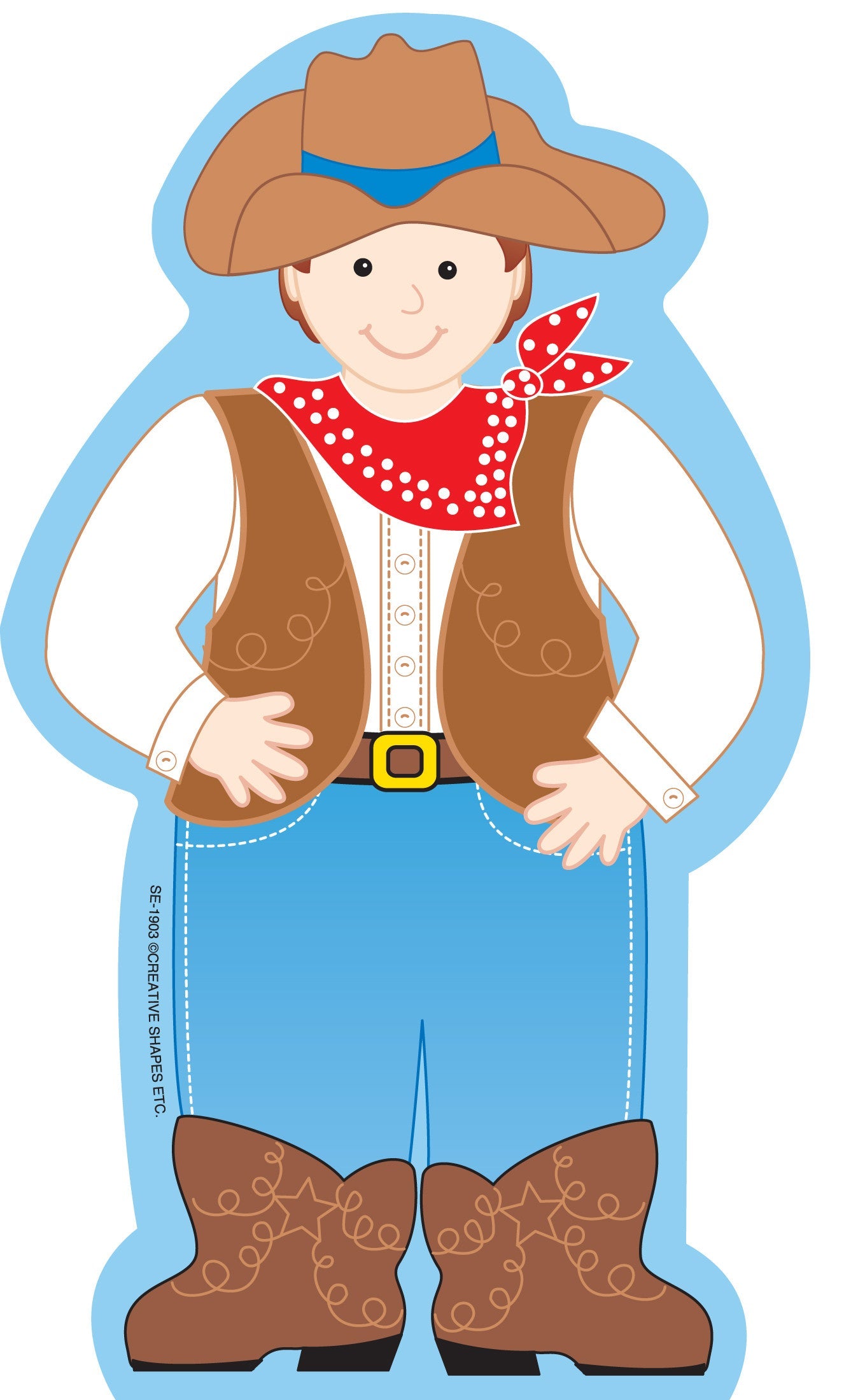 SHAPES ETC. Large Notepad - Cowboy