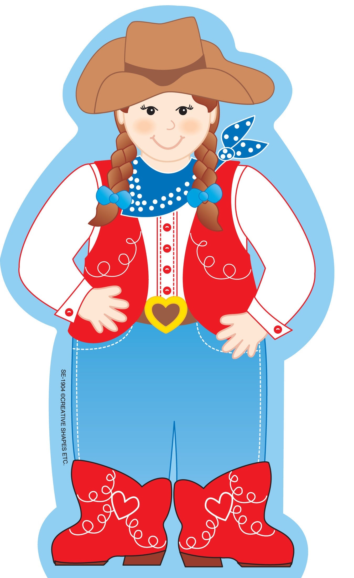 SHAPES ETC. Large Notepad - Cowgirl