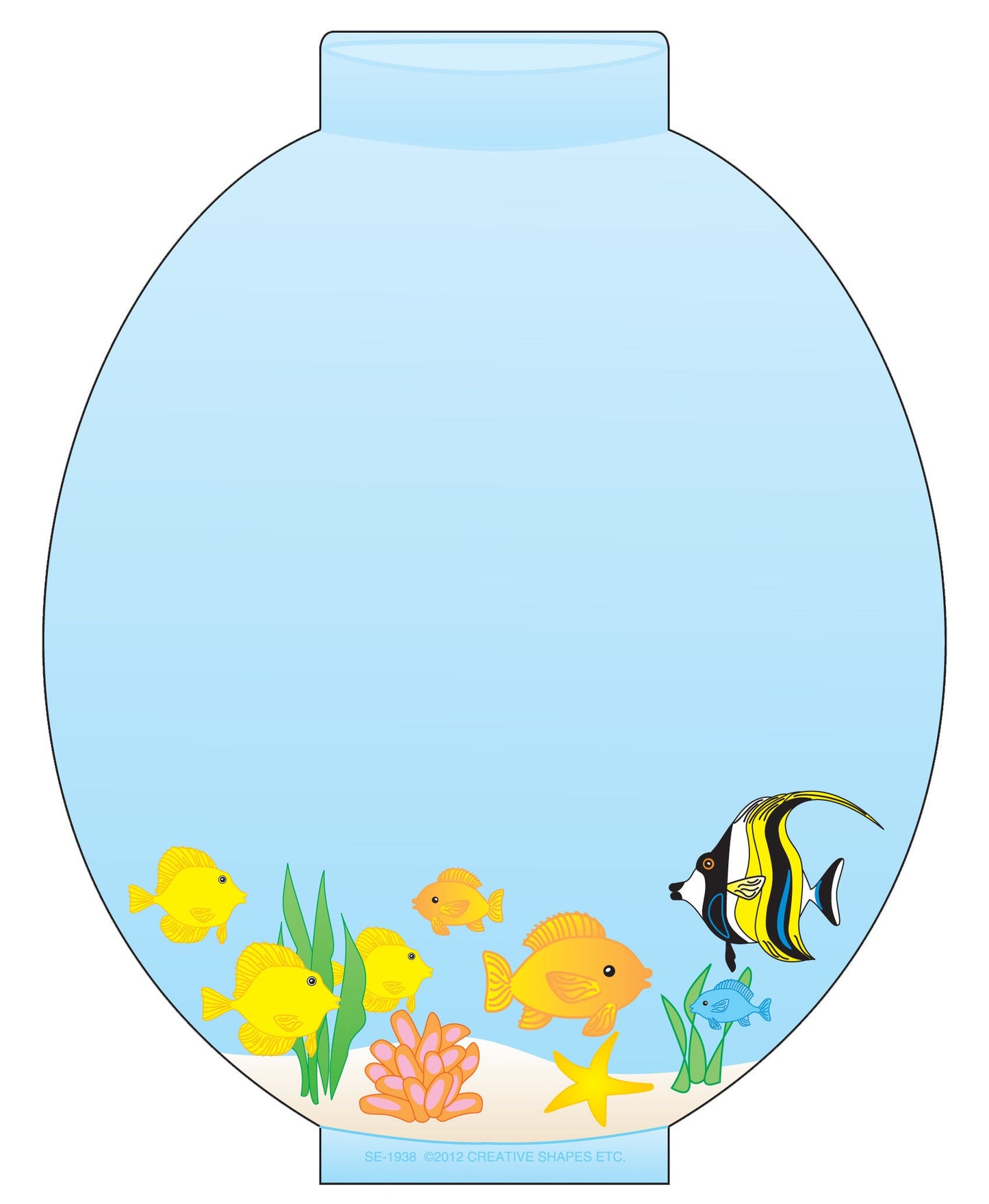 SHAPES ETC. Large Notepad - Aquarium