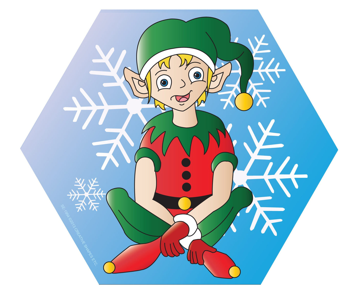 SHAPES ETC. Large Notepad - Elf Sitting