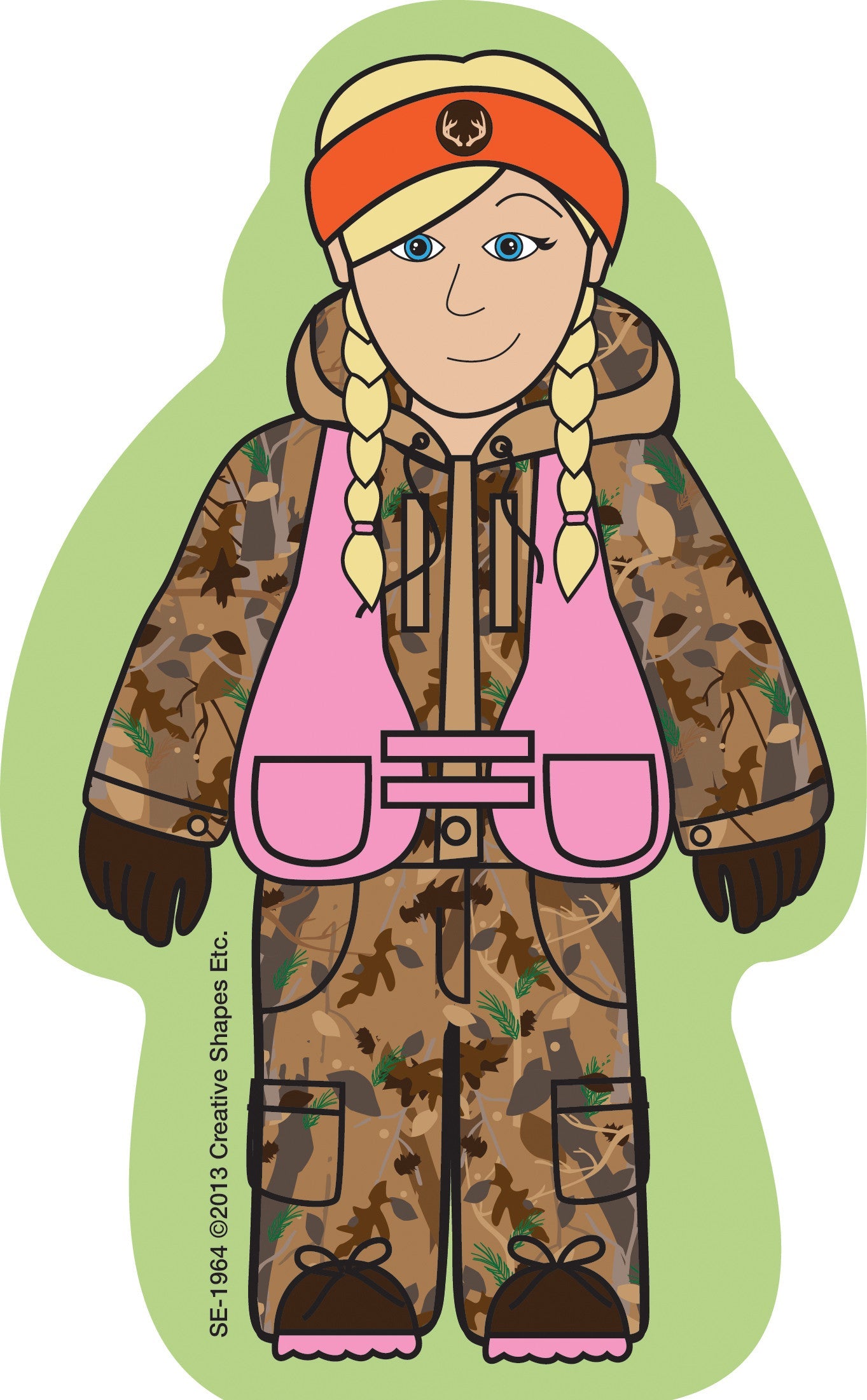 SHAPES ETC.  Large Notepad - Camo Girl