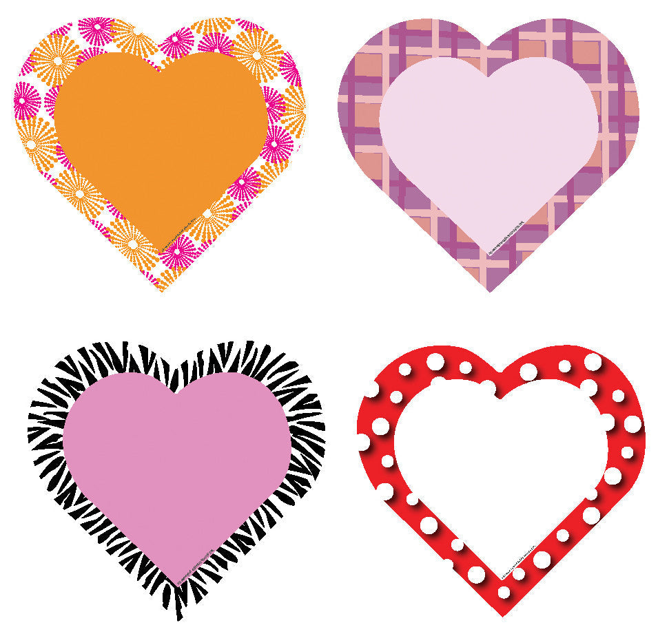 SHAPES ETC.  Large Cardstock Accents - Hearts Variety Pack