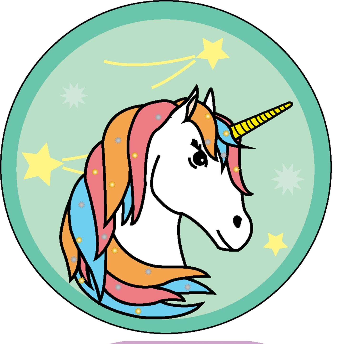 SHAPES ETC.  Large Cardstock Accents - Unicorn