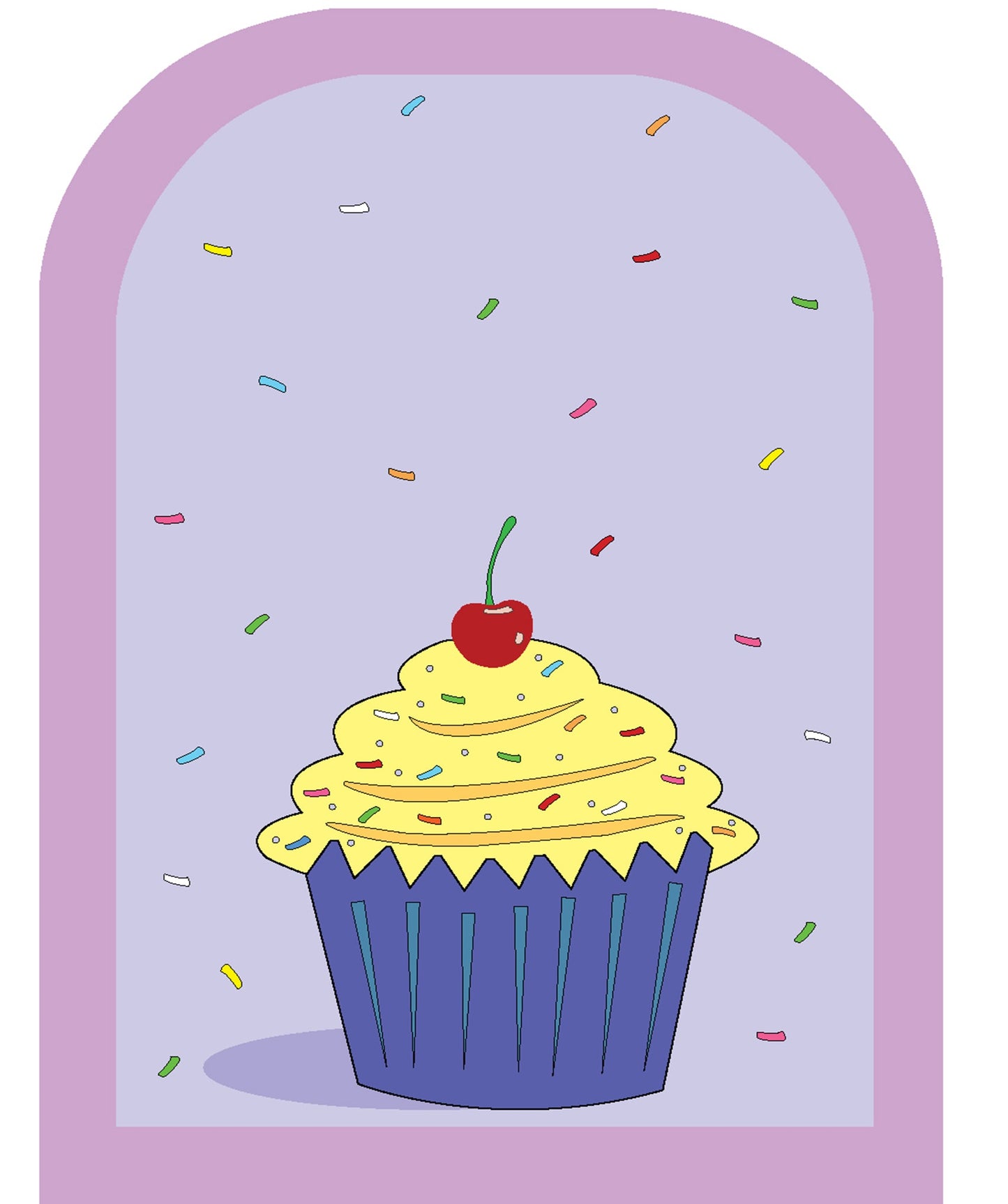 SHAPES ETC.  Large Cardstock Accents - Cupcake