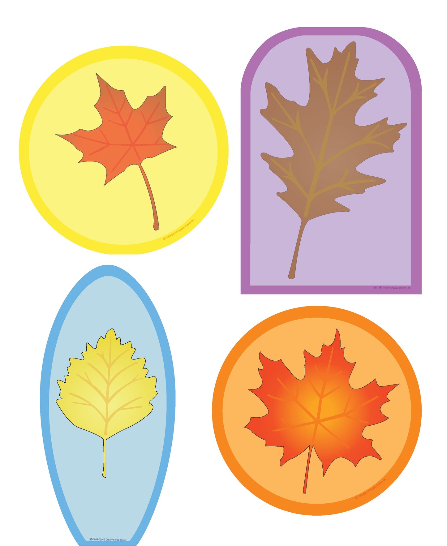SHAPES ETC. Large Cardstock Accents - Leaves Variety Pack