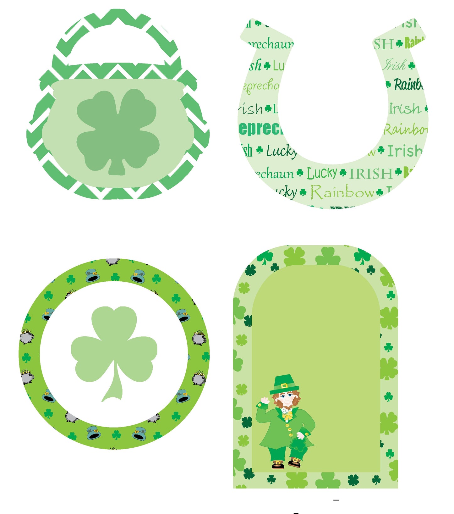 SHAPES ETC.  Large Cardstock Accents - St. Patty's Variety Pack