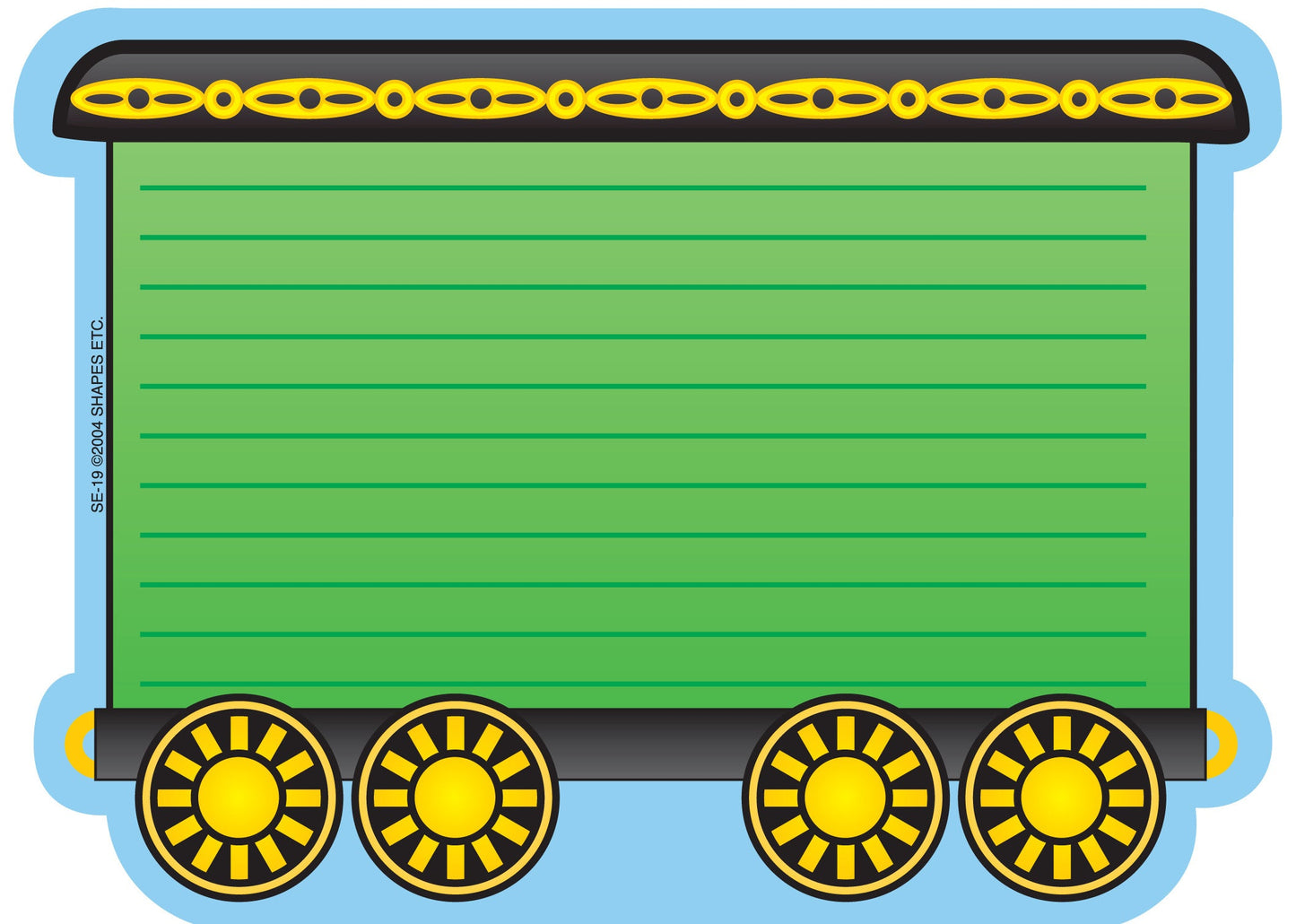 SHAPES ETC. Large Notepad - Box Car