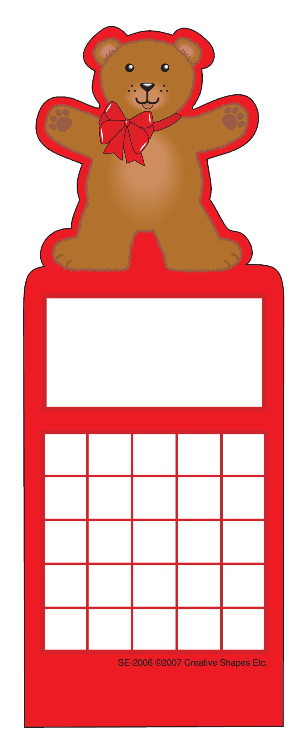 SHAPES ETC. Personal Incentive Chart - Bear