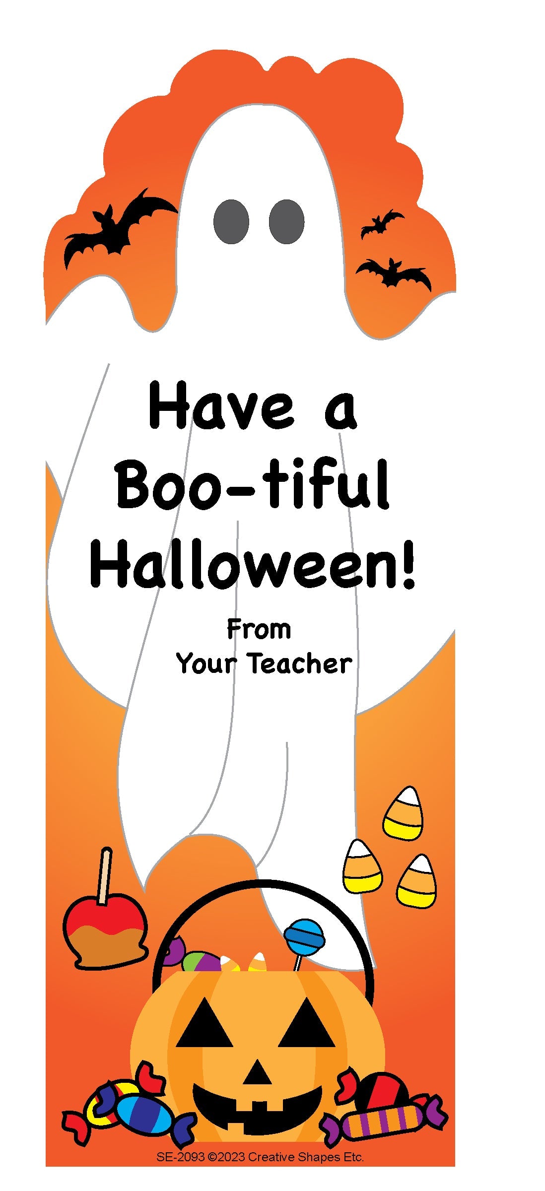 SHAPES ETC. From Your Teacher Bookmarks - Boo-tiful Halloween
