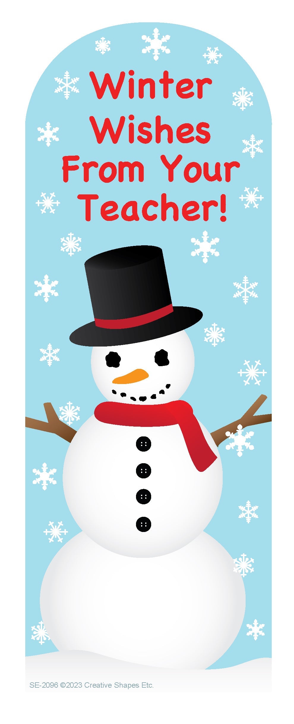 SHAPES ETC. From Your Teacher Bookmarks - Wonderful Winter