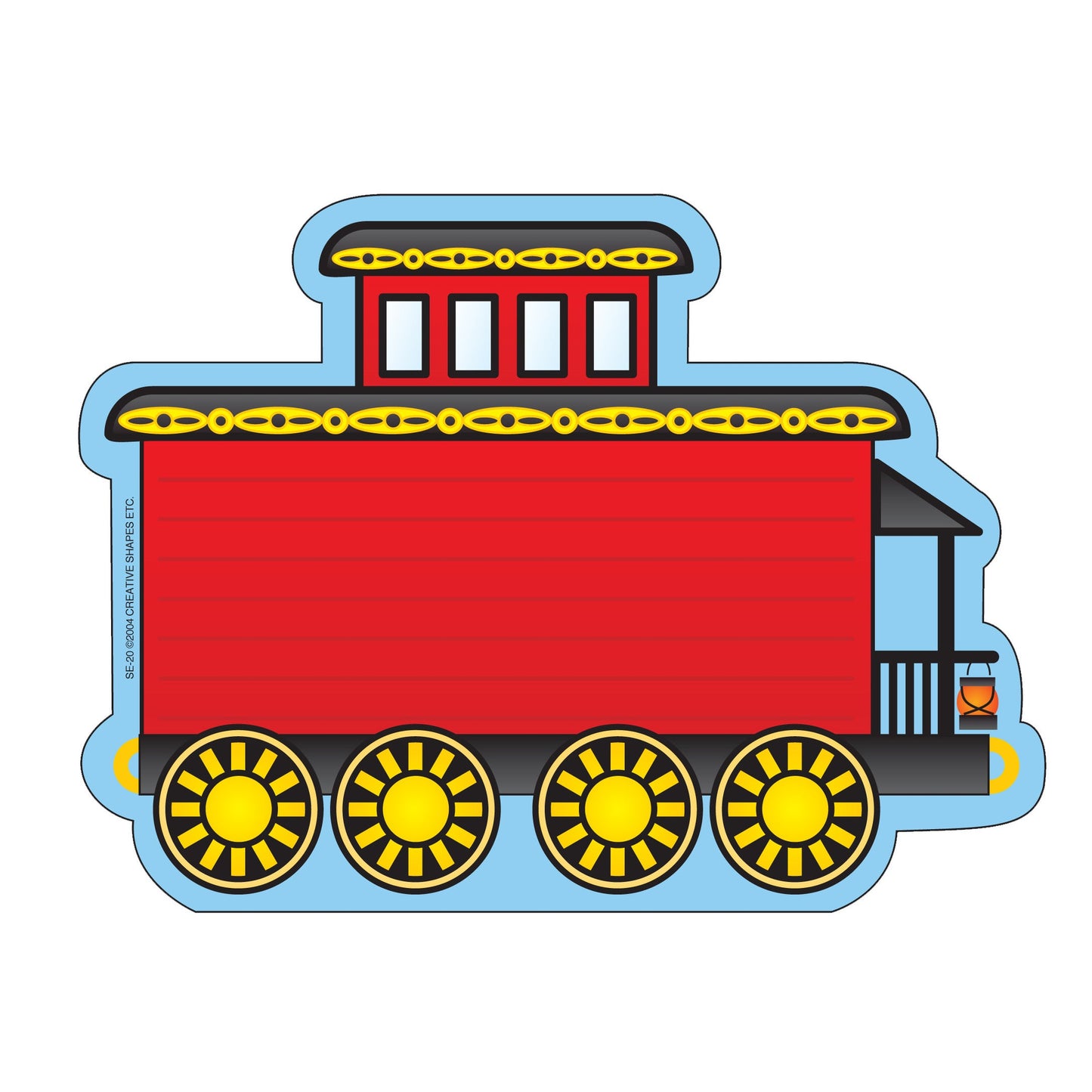 SHAPES ETC. Large Notepad - Caboose