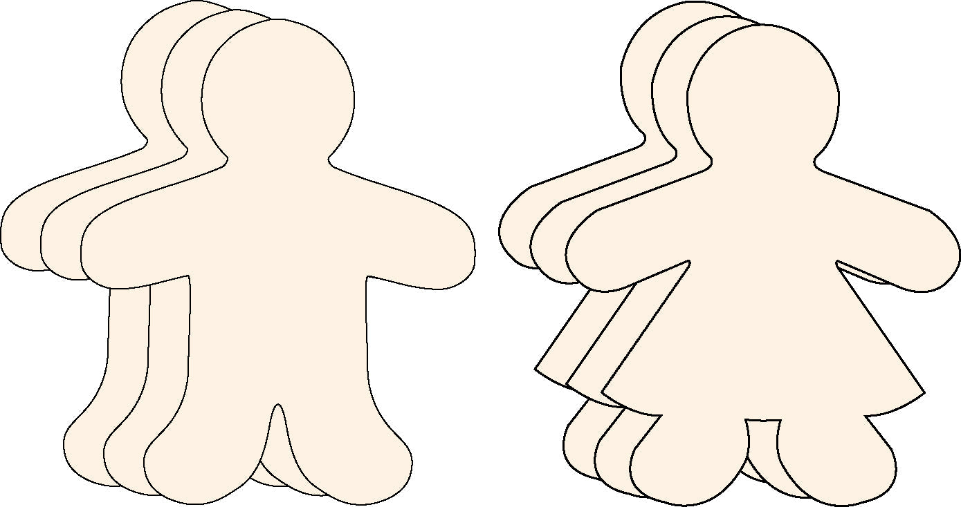 SHAPES ETC. Kid Shape Set Single Color Small Cut-Outs- 3”