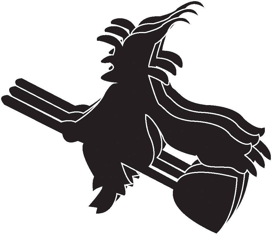 Die-Cut Magnetic - Small Single Color Witch