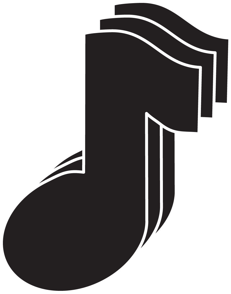 SHAPES ETC. Small Single Color Creative Foam Cut-Outs - Music Note