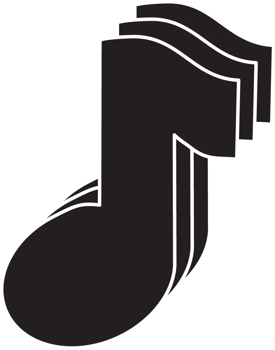 Die-Cut Magnetic - Small Single Color Music Note