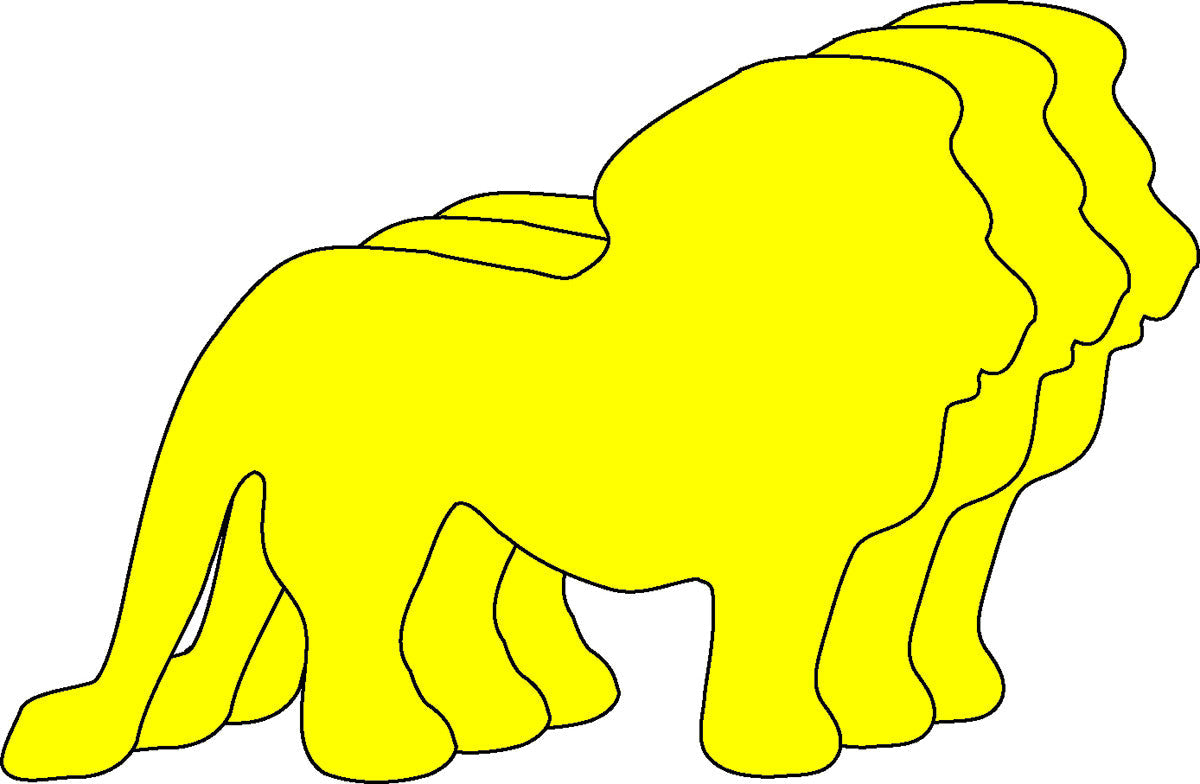 SHAPES ETC. Small Single Color Creative Foam Cut-Outs - Lion