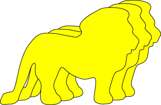 SHAPES ETC. Small Single Color Cut-Out - Lion