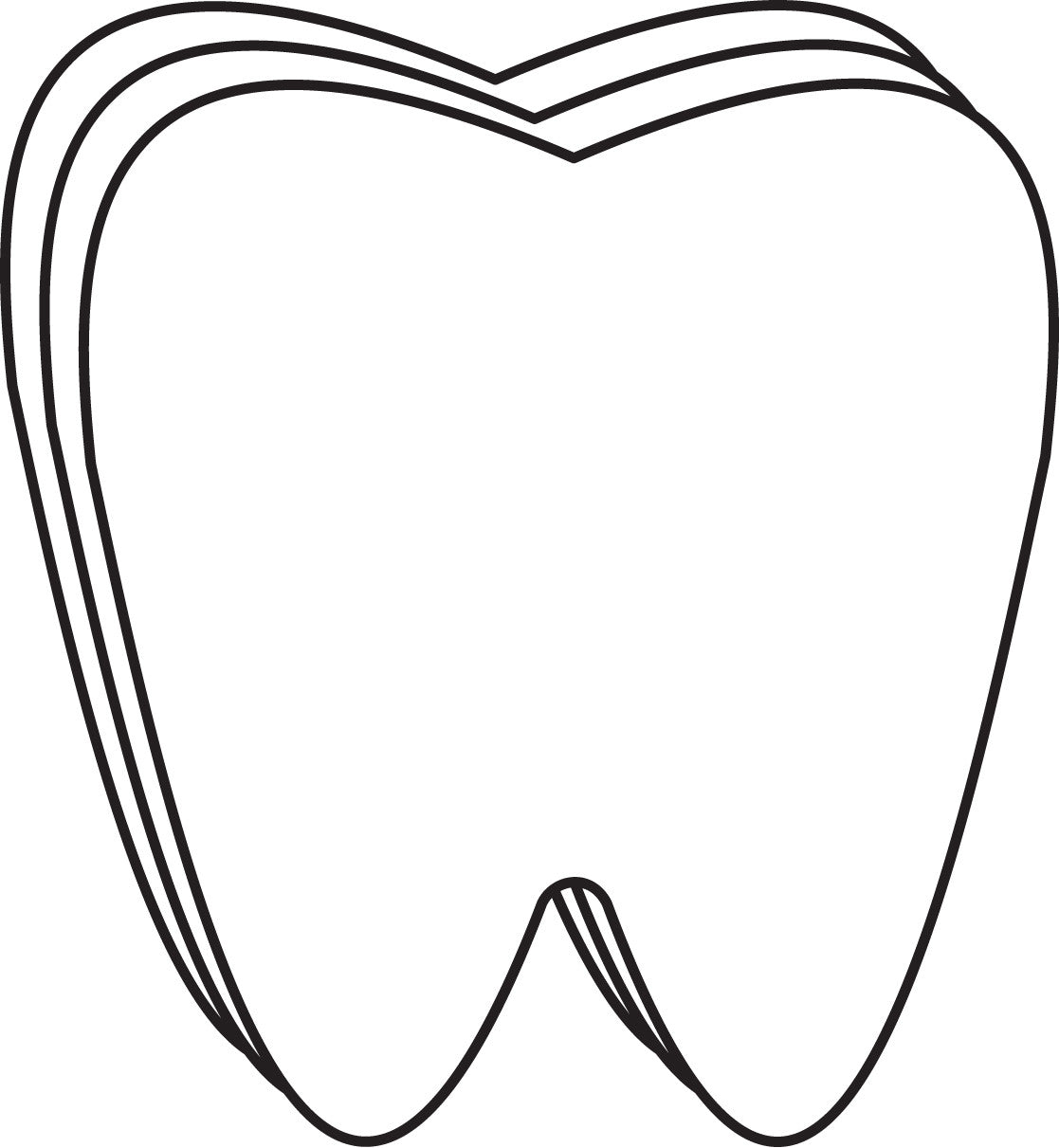 SHAPES ETC. Small Single Color Creative Cut-Out - Tooth