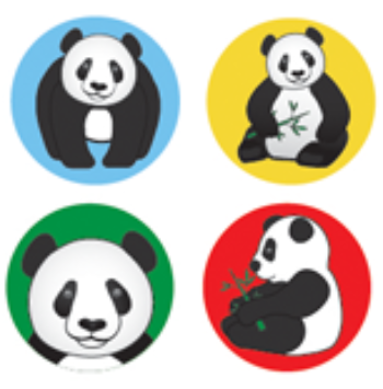 SHAPES ETC. Incentive Stickers - Panda