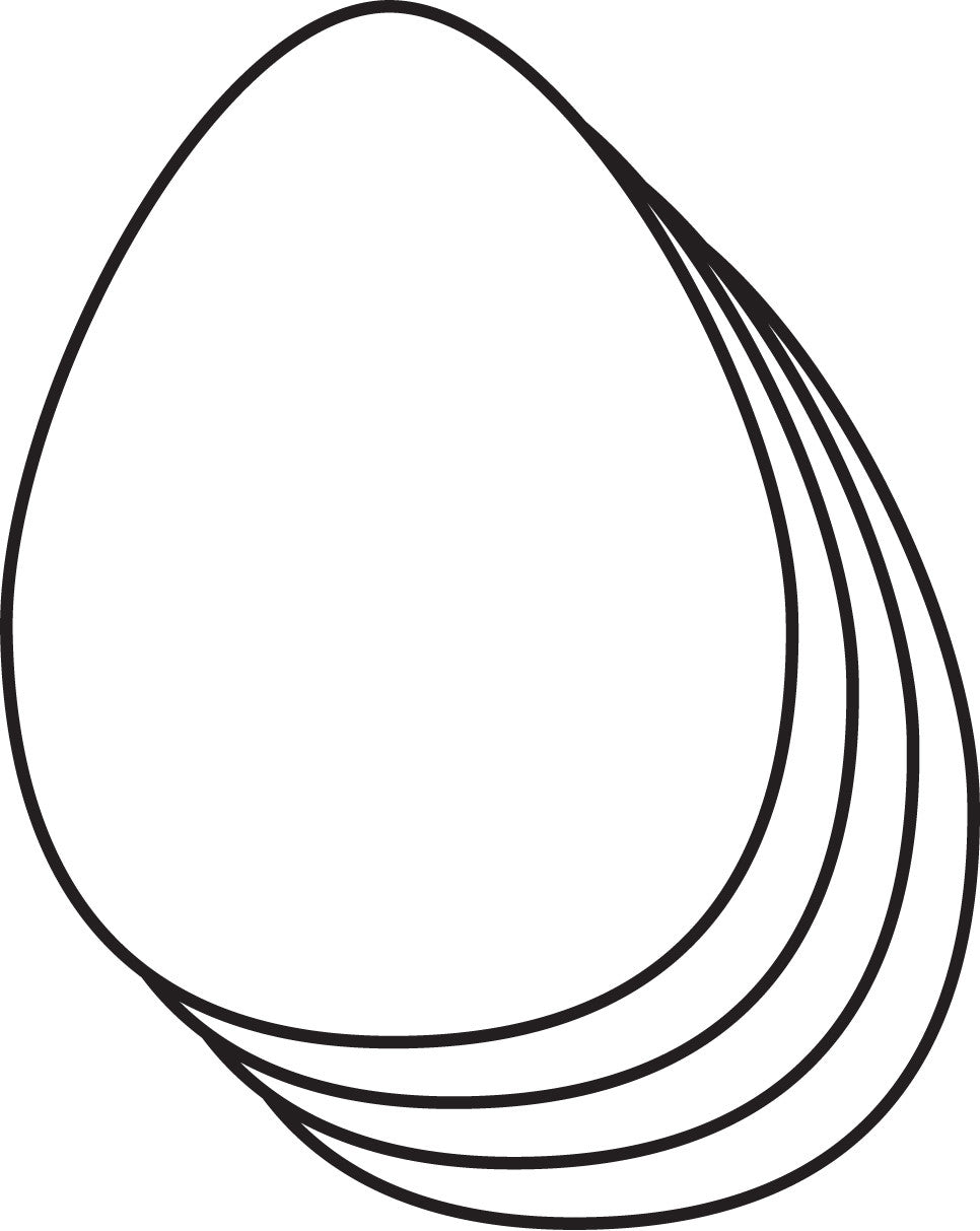 SHAPES ETC. Small Single Color Creative Foam Cut-Outs - Egg
