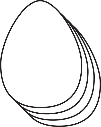 SHAPES ETC. Small Single Color Creative Foam Cut-Outs - Egg