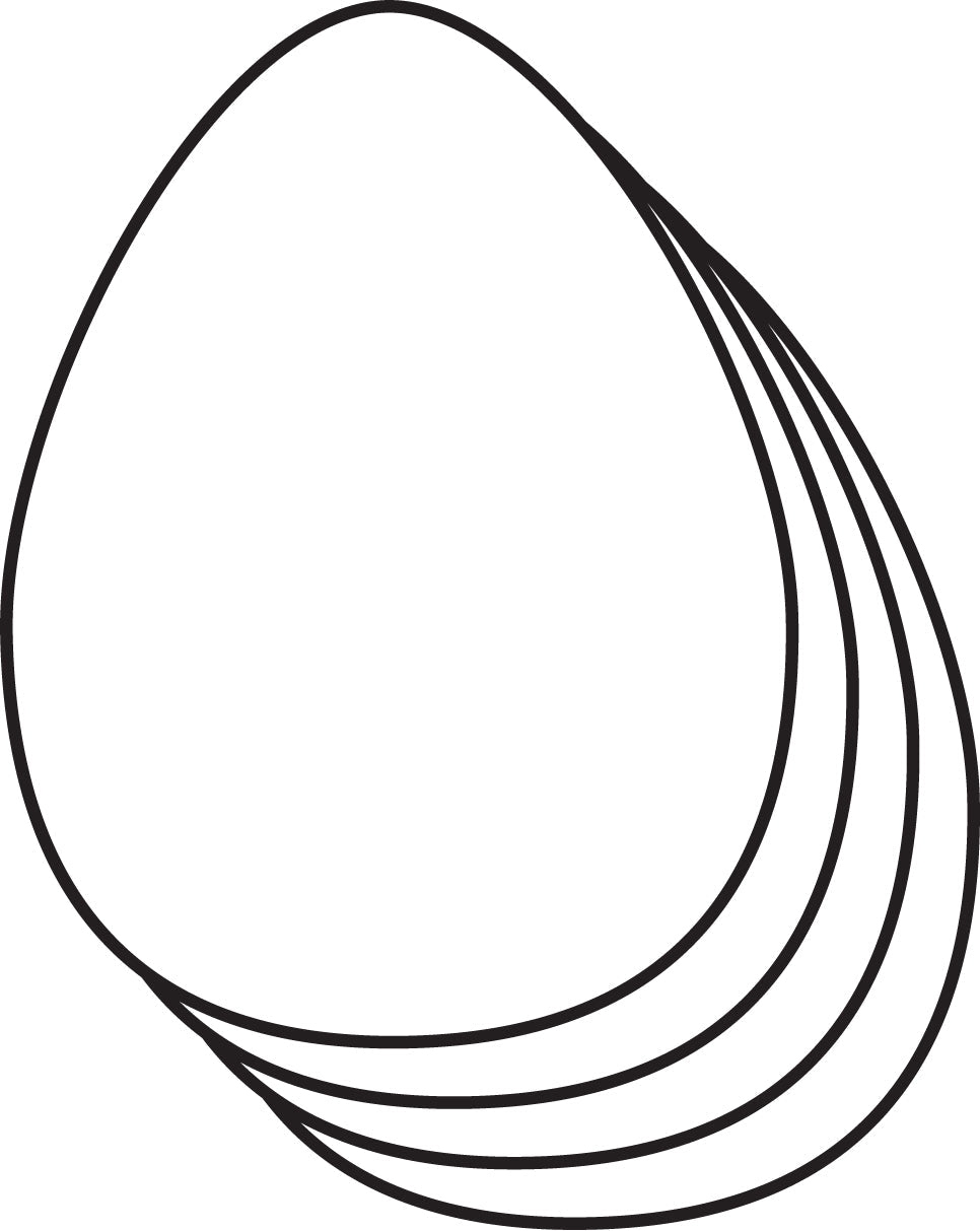 Die-Cut Magnetic - Small Single Color Egg