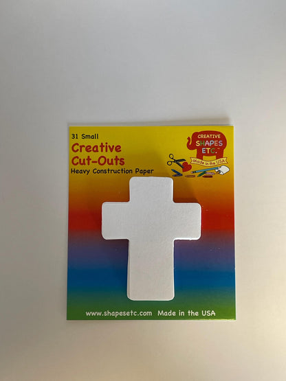 SHAPES ETC. Small Single Color Cut-Out - Cross 3”