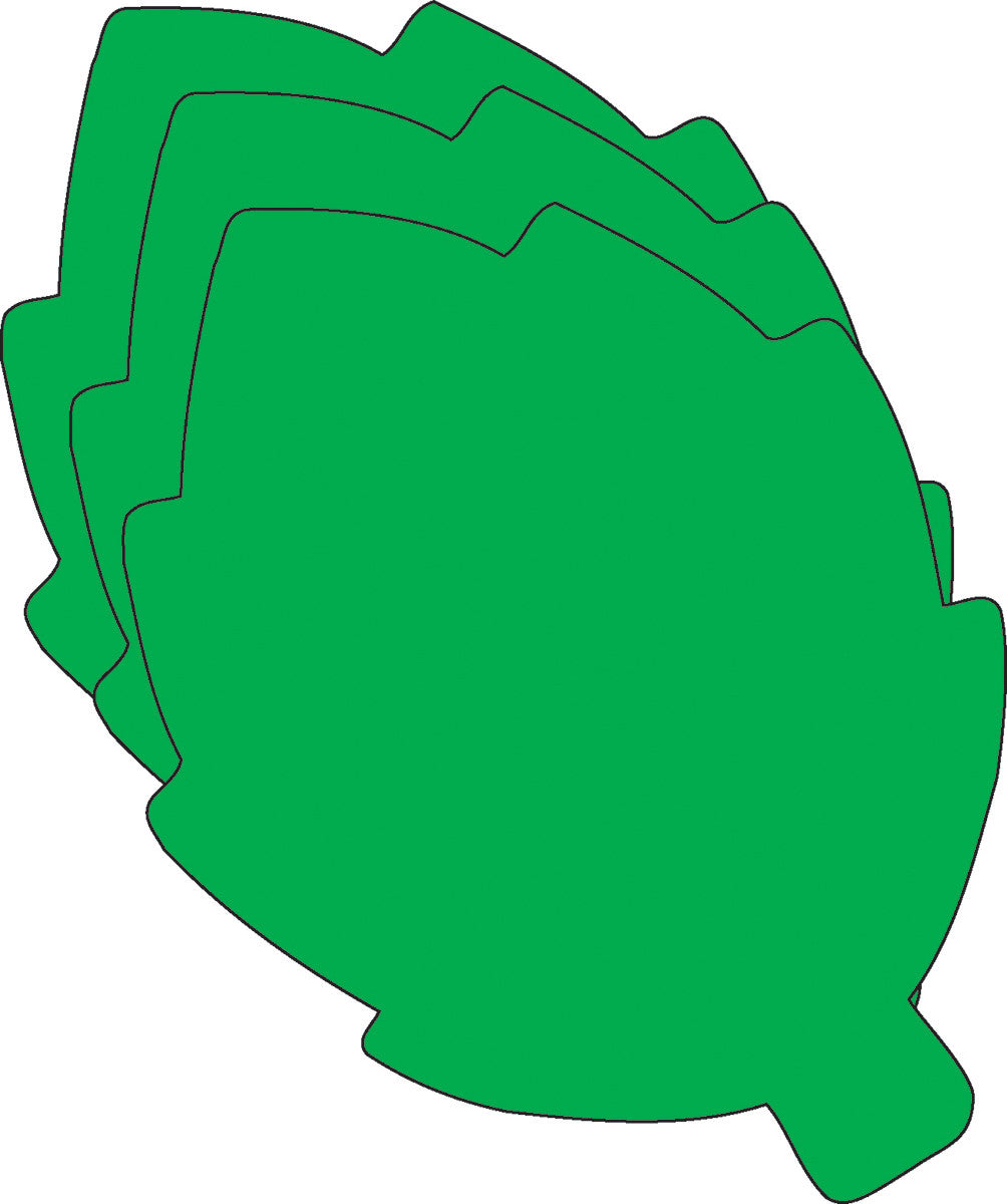 SHAPES ETC. Small Single Color Cut-Out - Green Leaf