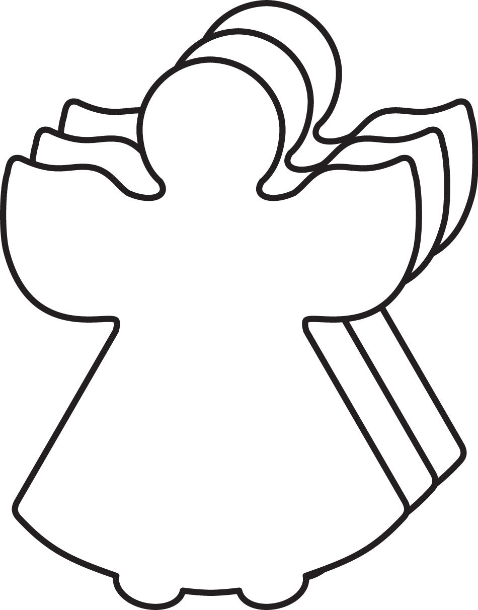 SHAPES ETC. Small Single Color Creative Foam Cut-Outs - Angel