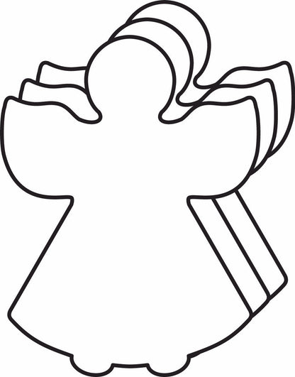 SHAPES ETC. Small Single Color Cut-Out - Angel