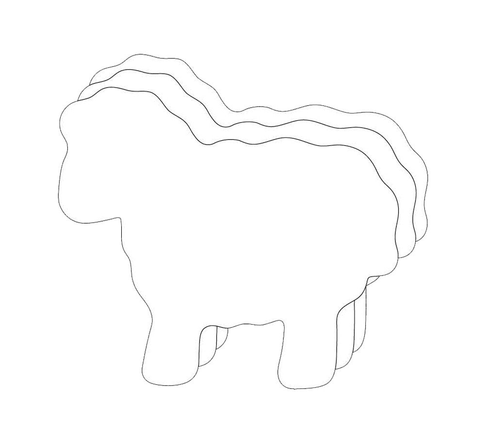 SHAPES ETC. Sheep Foam Single Color Creative Cut-Outs- 3”