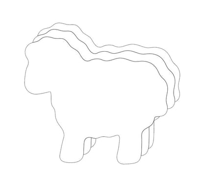 SHAPES ETC. Sheep Foam Single Color Creative Cut-Outs- 3”
