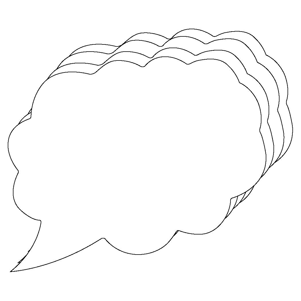 SHAPES ETC. Die-Cut Magnetic - Small Single Color Think Cloud