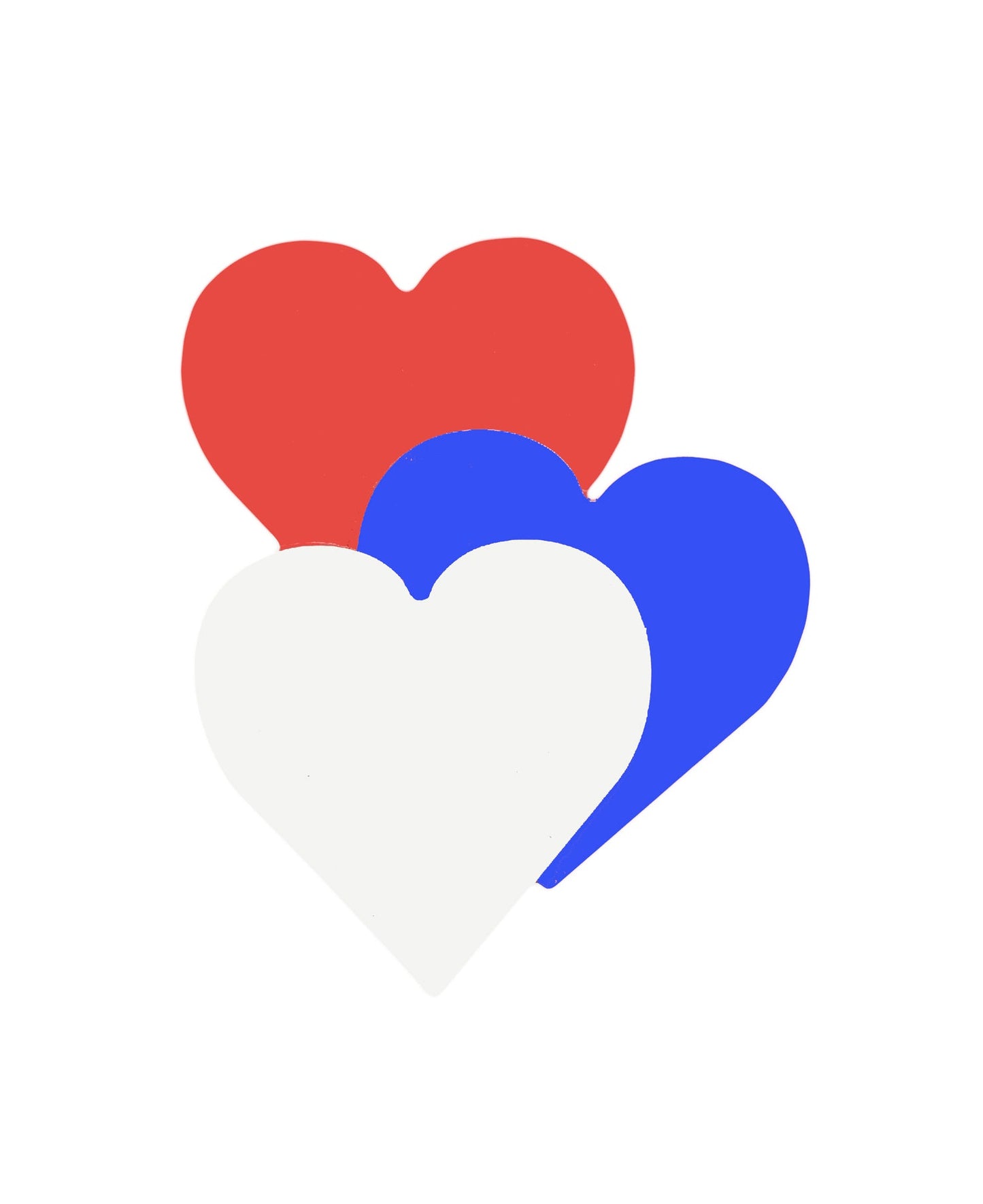 Die-Cut Magnetic - Small Tri-Color Heart
