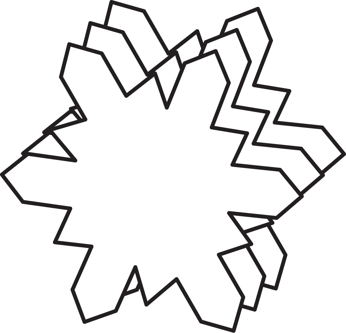 Die-Cut Magnetic - Small Single Color Snowflake