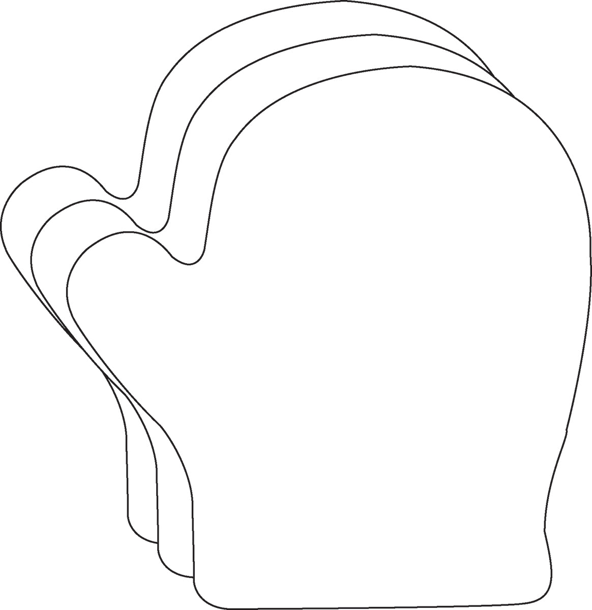 Die-Cut Magnetic - Small Single Color Mitten