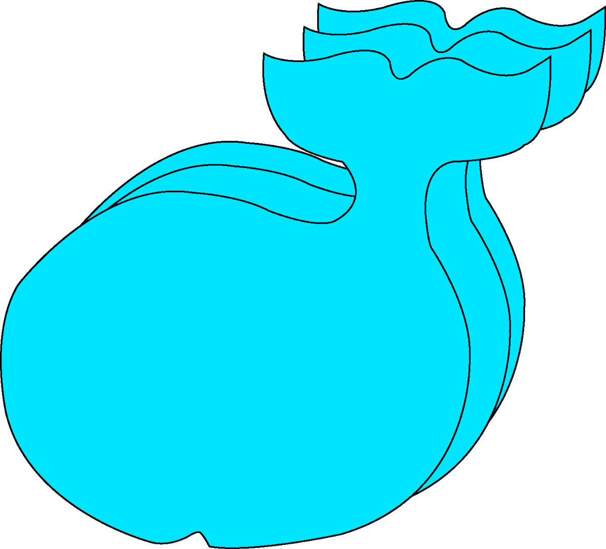 SHAPES ETC. Small Single Color Creative Foam Cut-Outs - Whale
