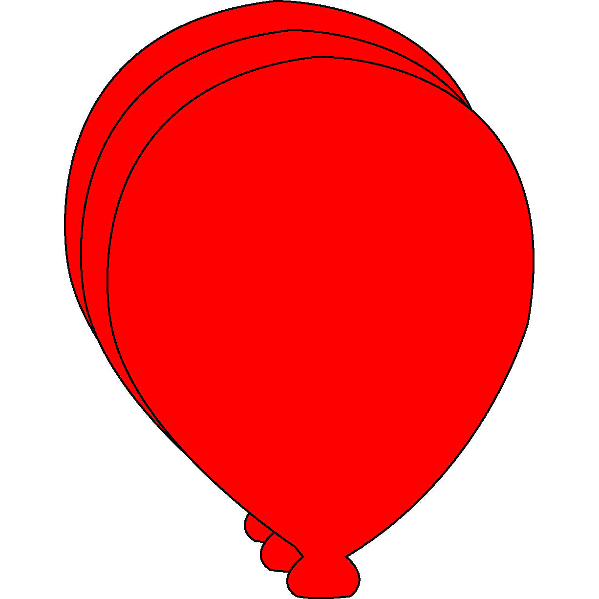 SHAPES ETC. Small Single Color Creative Foam Cut-Outs - Balloon