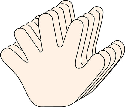 SHAPES ETC. Hand Single Color Creative Cut-Outs- 3”