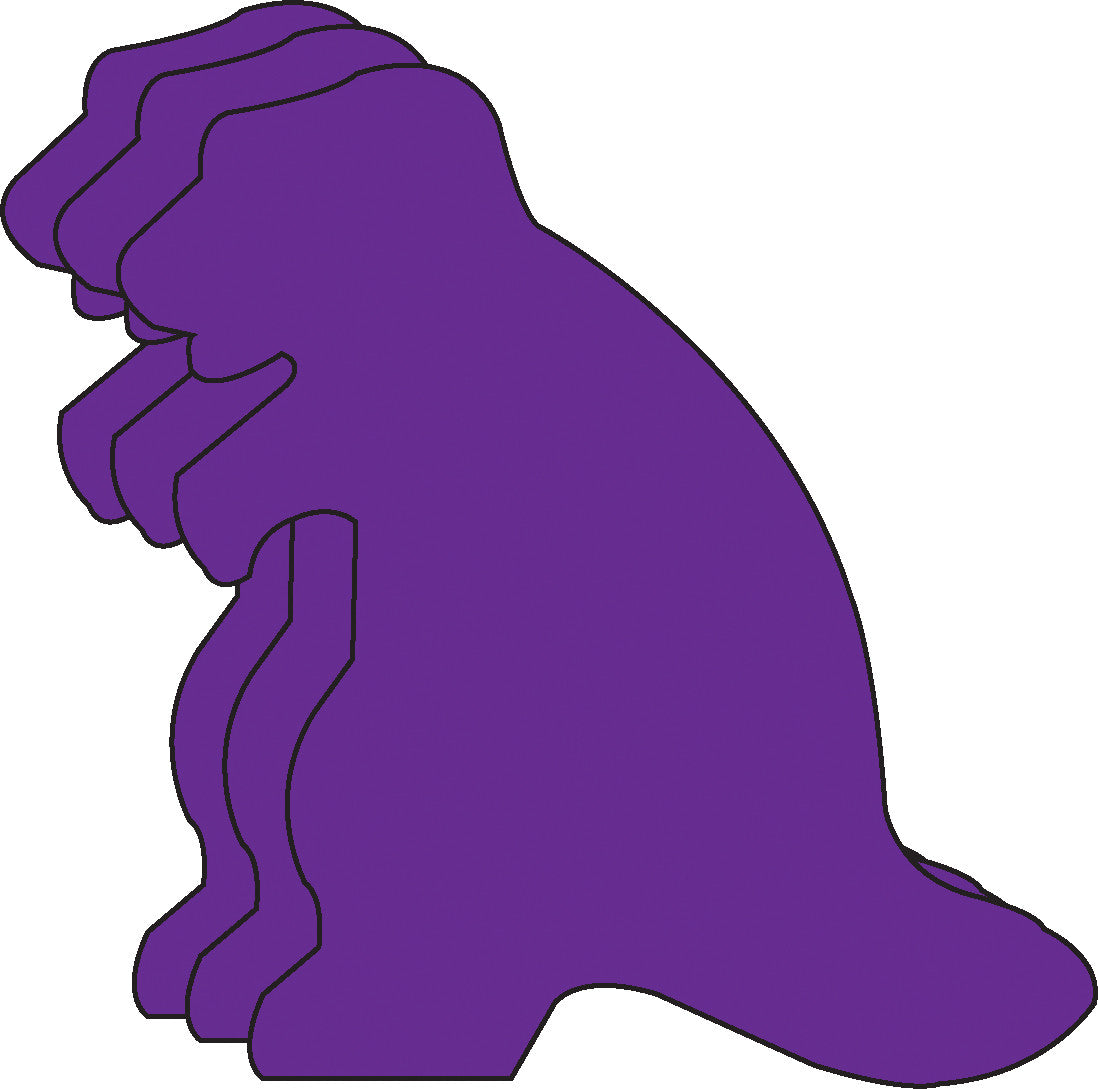 SHAPES ETC. Small Single Color Creative Foam Cut-Outs - Dinosaur