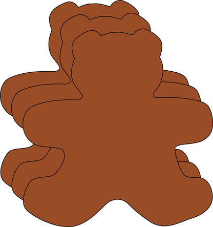 SHAPES ETC. Small Single Color Cut-Out - Teddy Bear