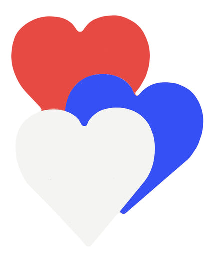 Die-Cut Magnetic - Large Tri-Color Heart