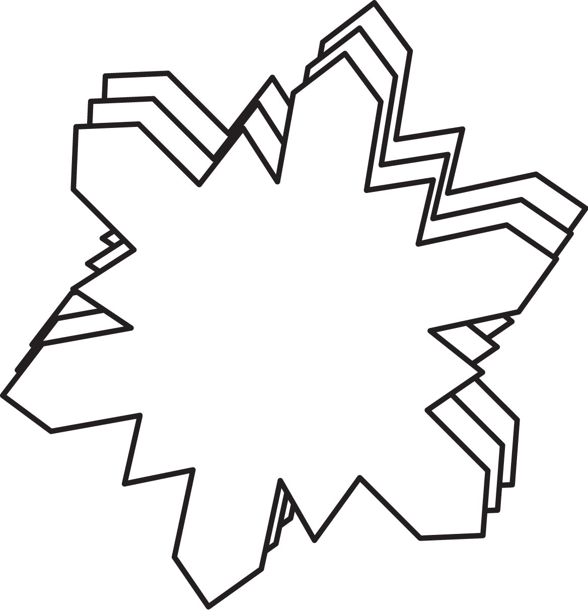 Die-Cut Magnetic - Large Single Color Snowflake