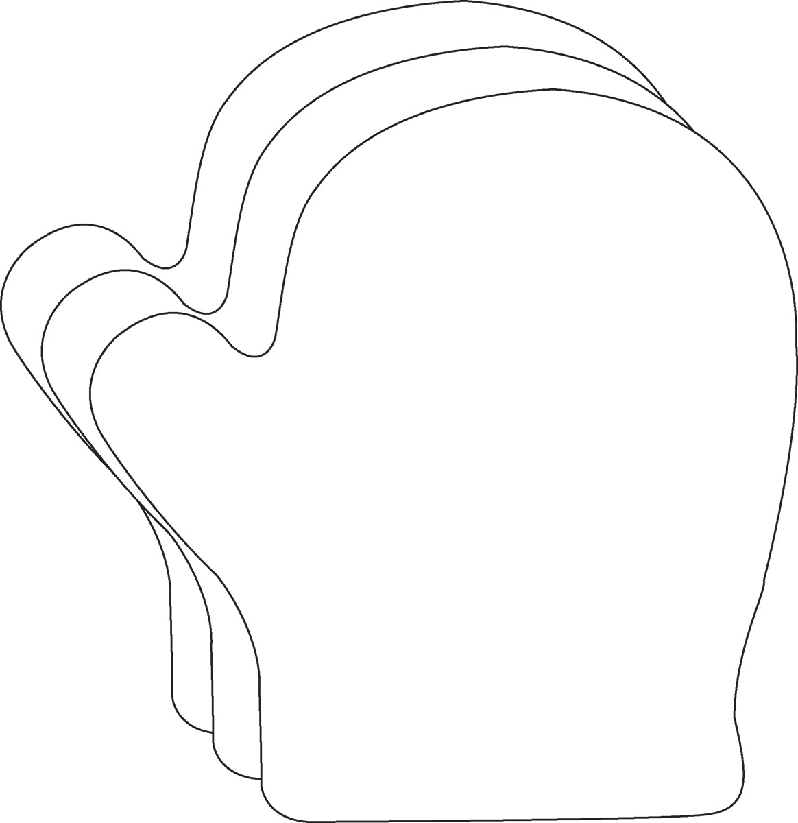 Die-Cut Magnetic - Large Single Color Mitten