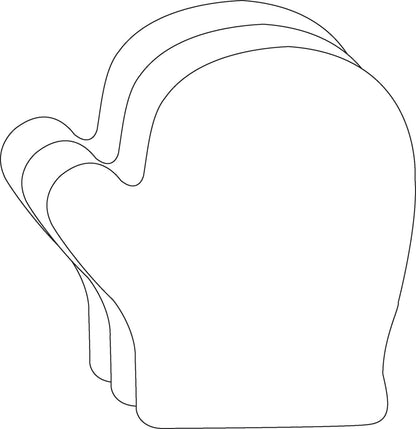 Die-Cut Magnetic - Large Single Color Mitten